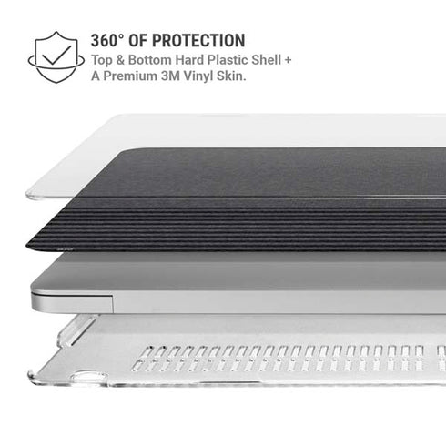 Black and Grey Stripes MacBook Air 15in (2023-2025) Case plus Skin